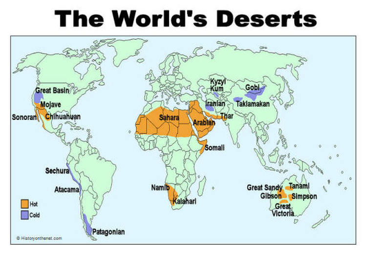 sonoran desert on world map